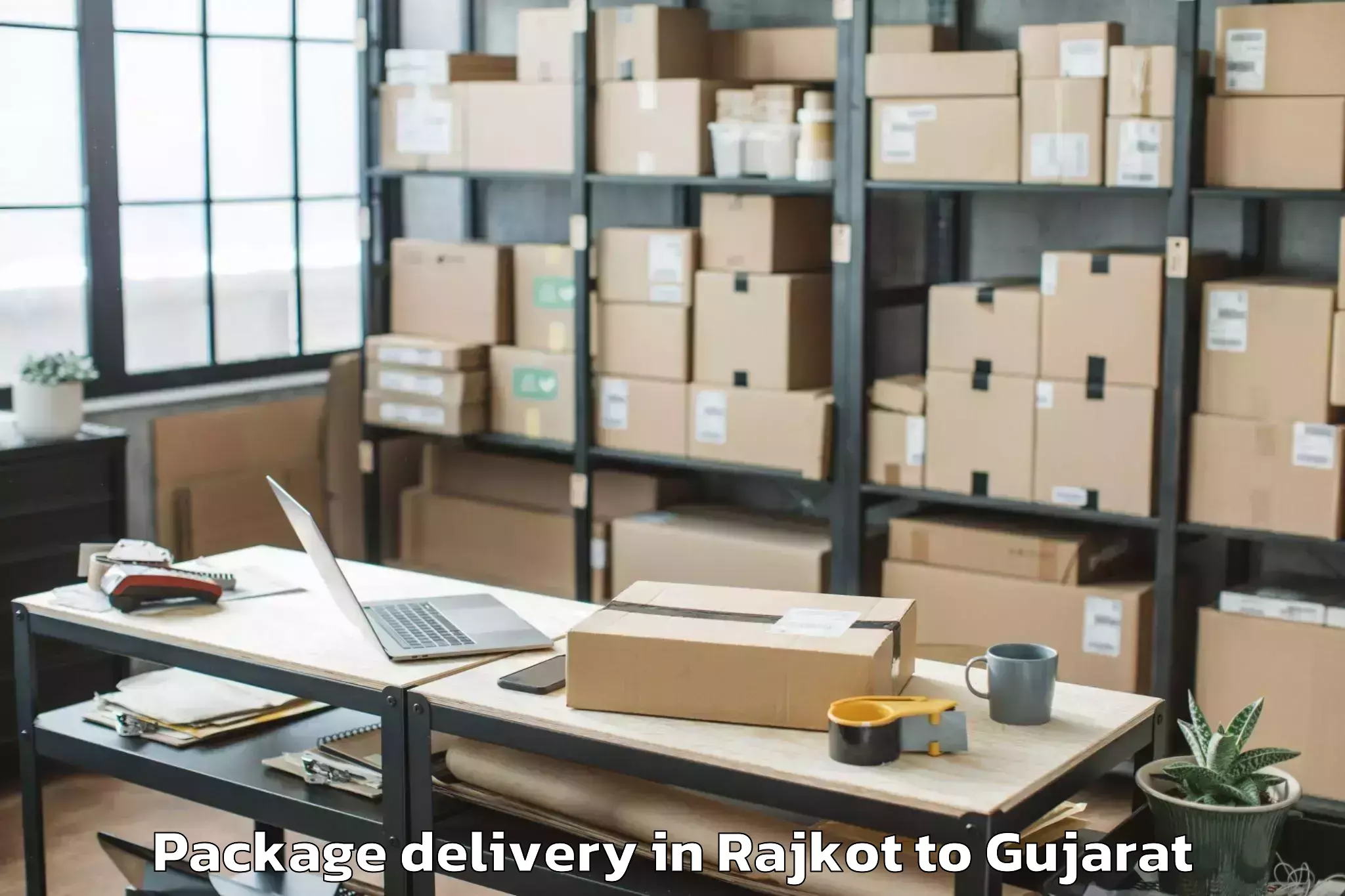 Reliable Rajkot to Garbada Package Delivery